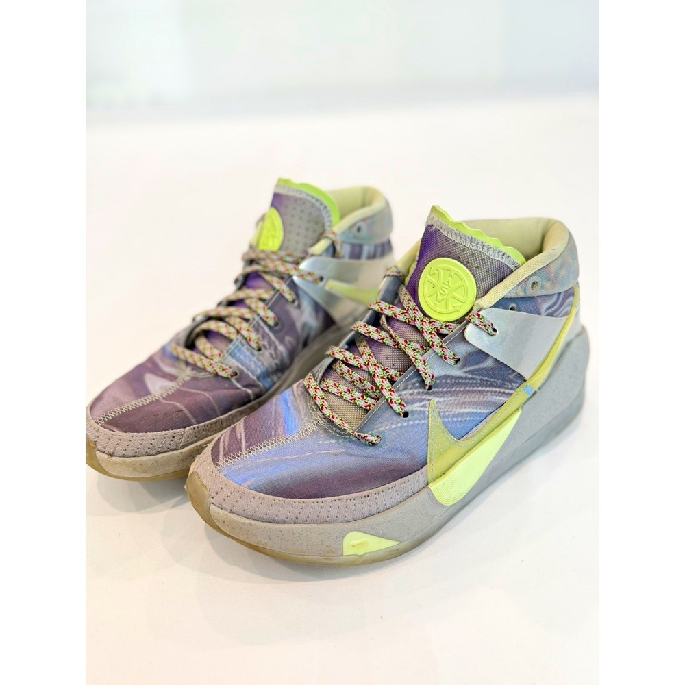 Nike KD 13 Play for the Future CW3159-001 Mid Top Sneakers Purple Gray Volt boys